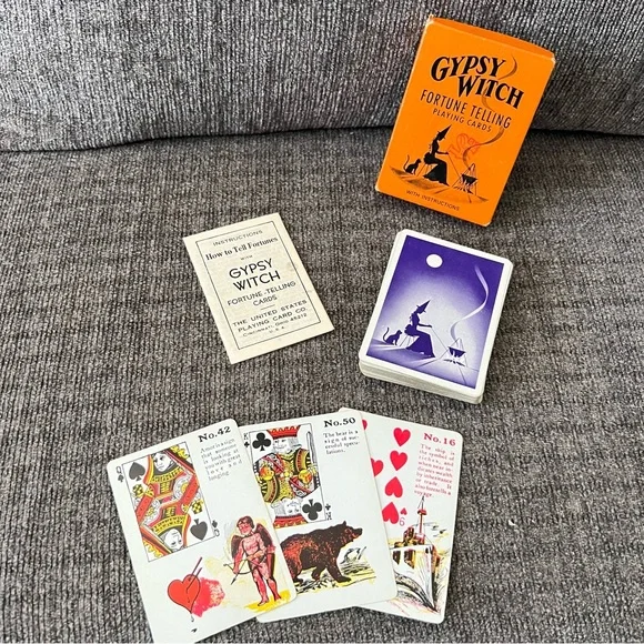 🔮Vintage Gypsy Witch Fortune Telling Cards w Instructions Card Deck - Picture 3 of 8